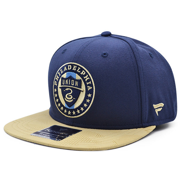Philadelphia Union Fanatics MLS Visor Mark Snapback Adjustable Hat - Navy/Gold