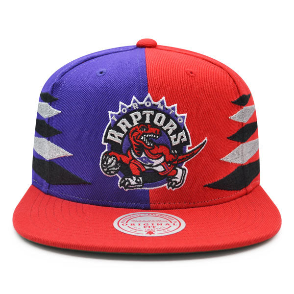 Toronto Raptors Mitchell & Ness DIAMOND CUT Snapback HWC Hat - Purple/Red