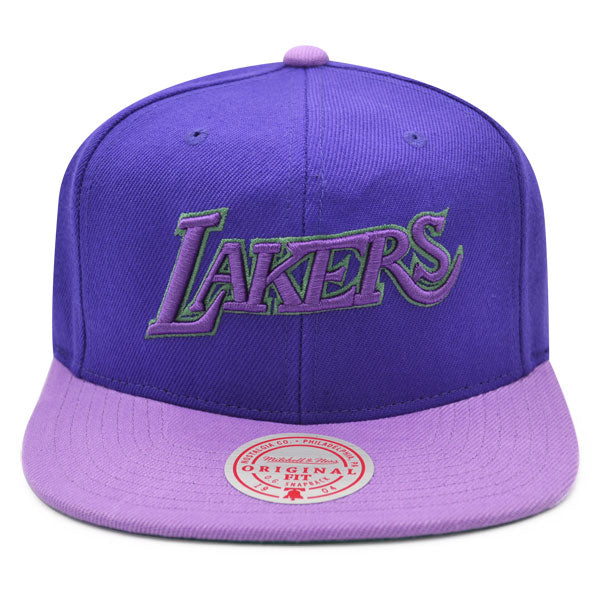 Los Angeles Lakers Mitchell & Ness NBA PURPLE HAZE Snapback Hat - Purple/Green