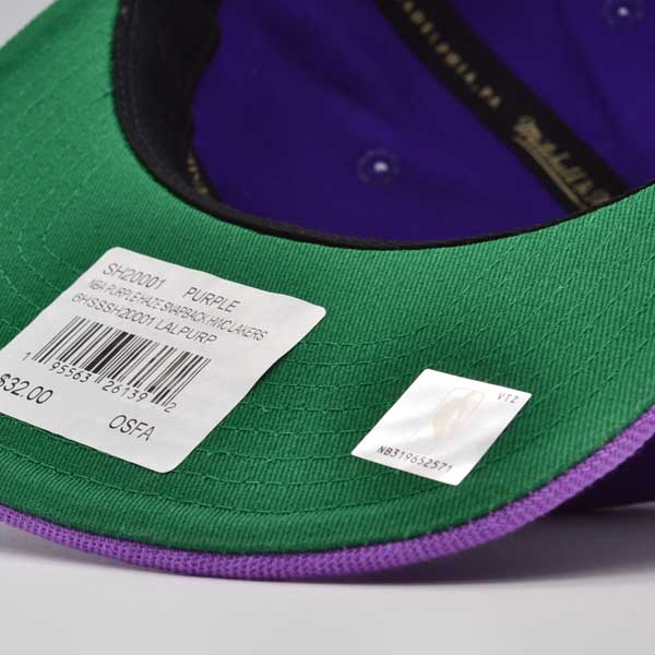 Los Angeles Lakers Mitchell & Ness NBA PURPLE HAZE Snapback Hat - Purple/Green