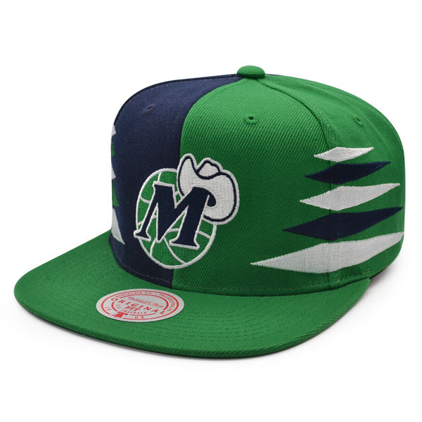 Dallas Mavericks Mitchell & Ness DIAMOND CUT Snapback HWC Hat - Navy/Green