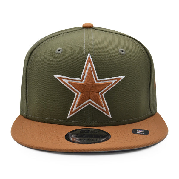 Dallas Cowboys New Era EXCLUSIVE 9Fifty Snapback NFL Hat – Army/Bronze