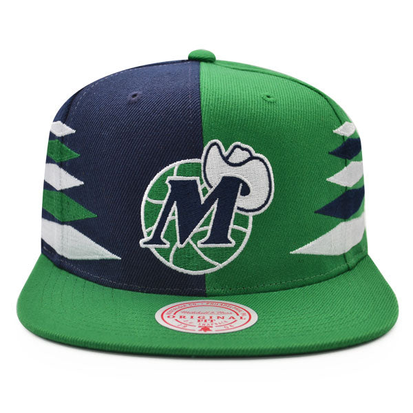 Dallas Mavericks Mitchell & Ness DIAMOND CUT Snapback HWC Hat - Navy/Green