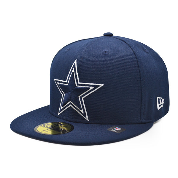 Dallas Cowboys NFL Exclusive BANNER SIDE New Era 59FIFTY Fitted Hat – Navy