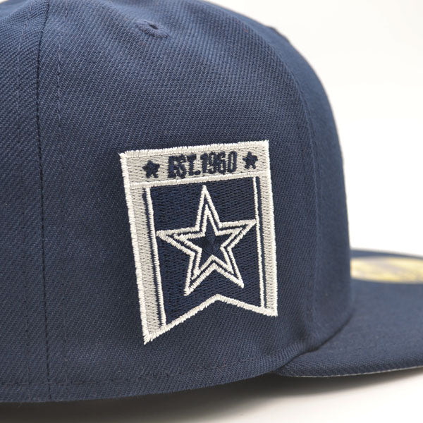 Dallas Cowboys NFL Exclusive BANNER SIDE New Era 59FIFTY Fitted Hat – Navy