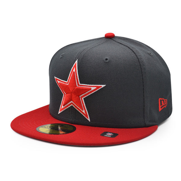 Dallas Cowboys DA CLUB Exclusive New Era 59FIFTY Fitted NFL Hat -Charcoal/Red