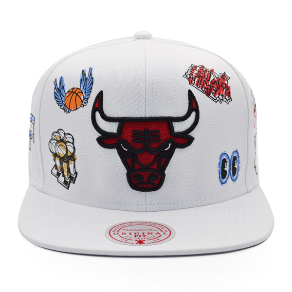 Chicago Bulls Mitchell & Ness HAND DRAWN Snapback Hat
