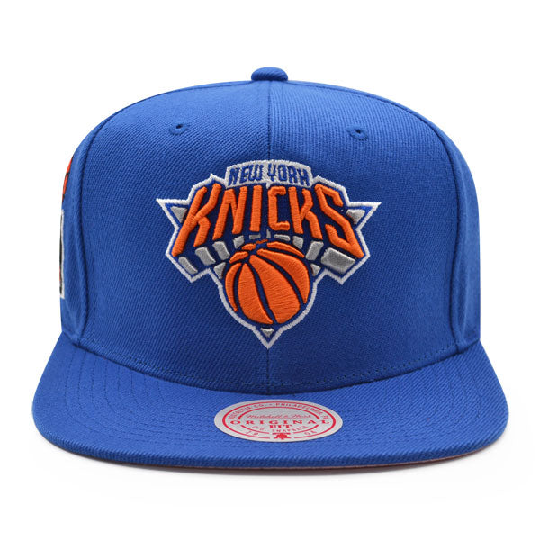 New York Knicks Mitchell & Ness ALL LOVE Snapback Hat - Royal/Pink Bottom