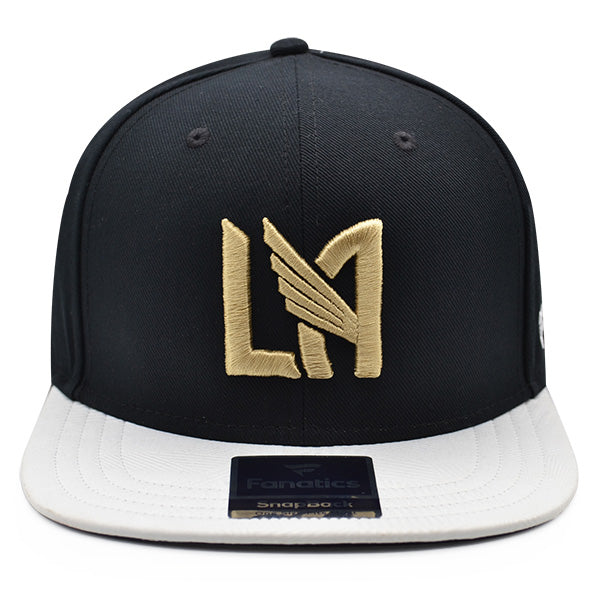 Los Angeles Galaxy Fanatics MLS Visor Mark Snapback Adjustable Hat - Black/White/Gold