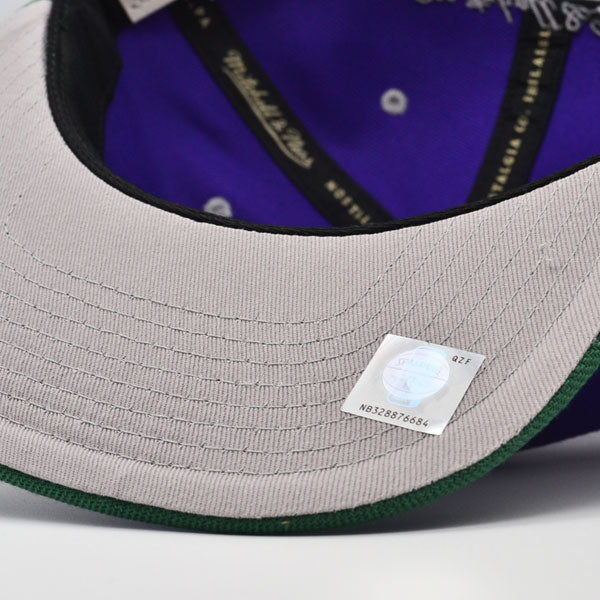 Milwaukee Bucks Mitchell & Ness RELOAD Snapback NBA Hat - Purple/Green/Gray Bottom