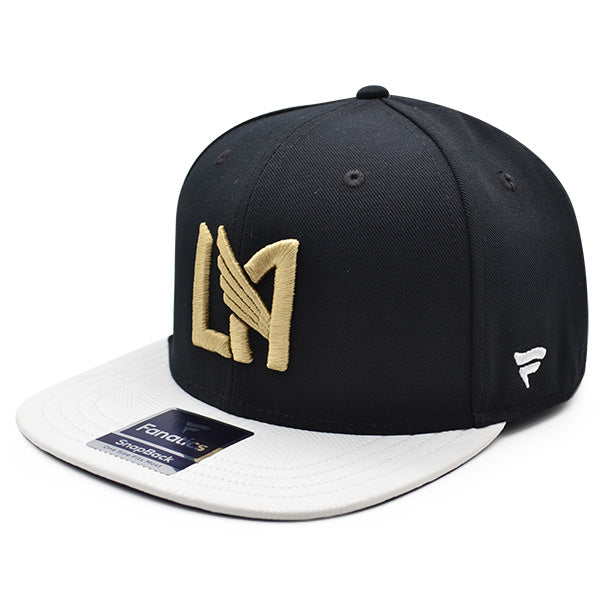 Los Angeles Galaxy Fanatics MLS Visor Mark Snapback Adjustable Hat - Black/White/Gold