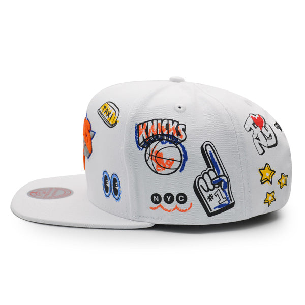 New York Knicks Mitchell & Ness HAND DRAWN Snapback Hat