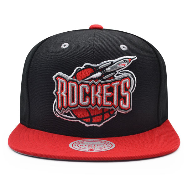 Houston Rockets Mitchell & Ness RELOAD Snapback NBA Hat - Black/Red/Gray Bottom
