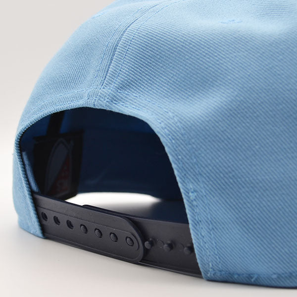 New York City FC Fanatics MLS Visor Mark Snapback Adjustable Hat - Light Blue/Navy