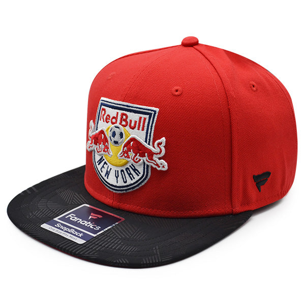 New York Red Bulls Fanatics MLS Visor Mark Snapback Adjustable Hat - Red/Black