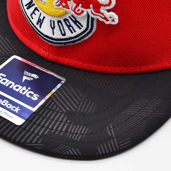 New York Red Bulls Fanatics MLS Visor Mark Snapback Adjustable Hat - Red/Black