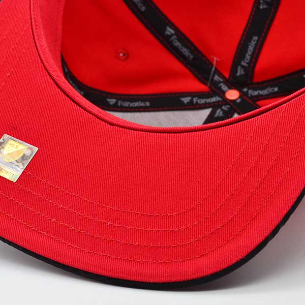 New York Red Bulls Fanatics MLS Visor Mark Snapback Adjustable Hat - Red/Black