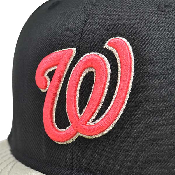 Washington Nationals CUSTOM Black/Lava Red FITTED 59Fifty New Era MLB Hat