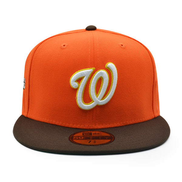 Washington Nationals 2019 WORLD SERIES Exclusive New Era 59Fifty Fitted Hat – Orange/Brown