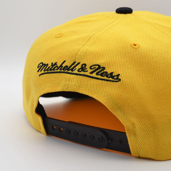 New Orleans Jazz Mitchell & Ness RELOAD Snapback NBA Hat - Yellow/Black/Green Bottom