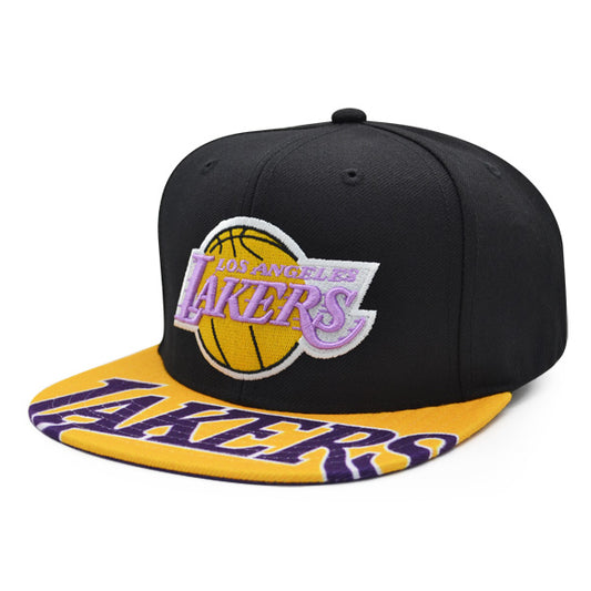 Los Angeles Lakers Mitchell & Ness SWINGMAN POP Snapback Hat - Black/Yellow