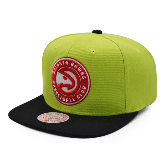 Atlanta Hawks NBA Mitchell & Ness CYBER ATTACK Snapback Hat - Cyber/Black Bottom