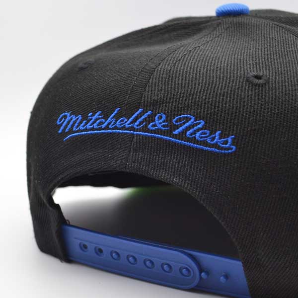 Atlanta Hawks Mitchell & Ness RELOAD Snapback NBA Hat - Black/Royal/Lime Bottom