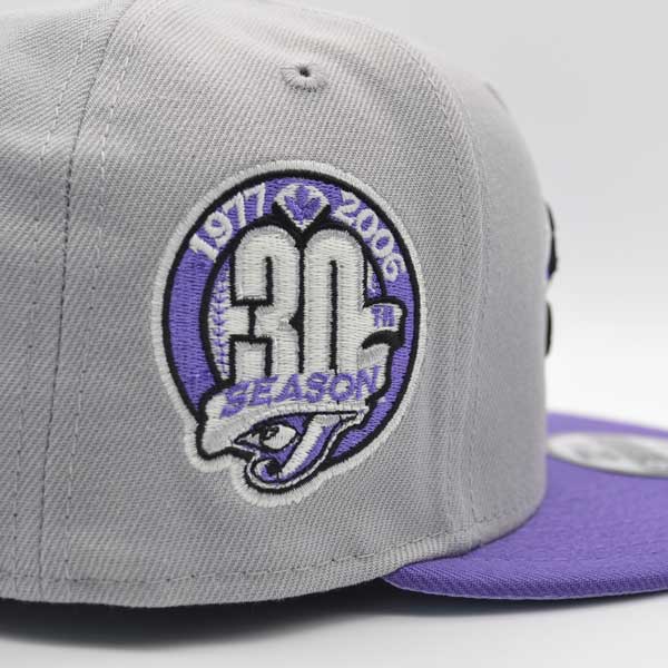 Toronto Blue Jays 30th Anniversary Exclusive New Era 9Fifty Snapback Adjustable Hat - Gray/Lavender Bottom