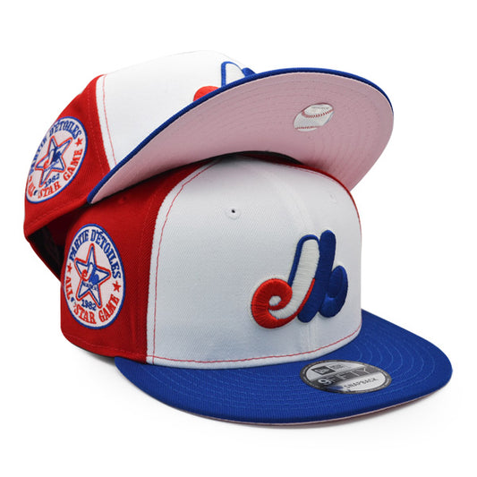 Montreal Expos 1982 ALL-STAR Game Exclusive New Era 9Fifty Snapback Adjustable Hat - Red/Blue/Pink Bottom