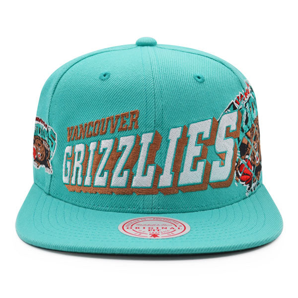 Vancouver Grizzlies Mitchell & Ness THE GRID Snapback NBA Hat - Teal/Copper