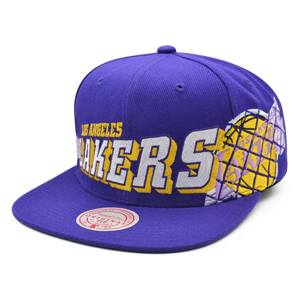 Los Angeles Lakers Mitchell & Ness THE GRID Snapback NBA Hat - Purple