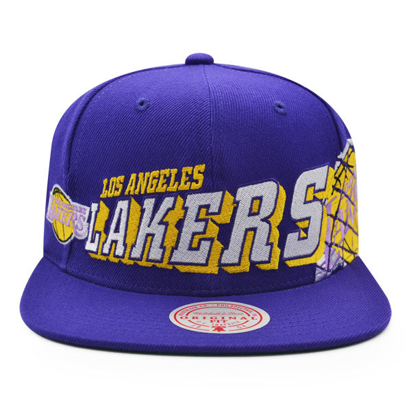 Los Angeles Lakers Mitchell & Ness THE GRID Snapback NBA Hat - Purple