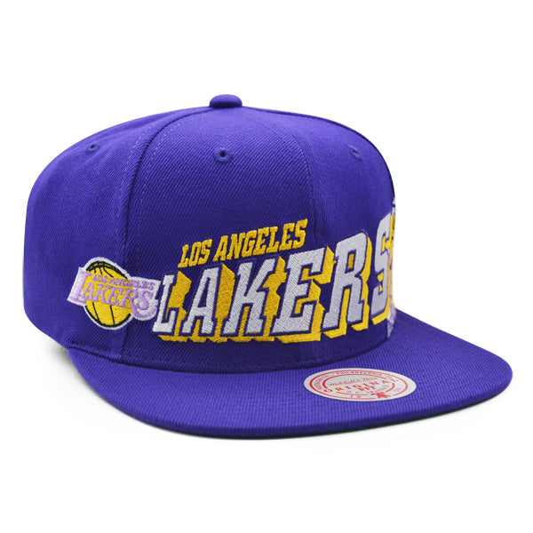 Los Angeles Lakers Mitchell & Ness THE GRID Snapback NBA Hat - Purple