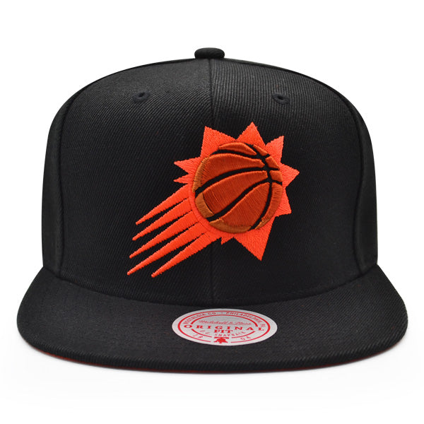 Phoenix Suns Mitchell & Ness HIGH LIGHT Snapback NBA Hat - Black/Neon Orange