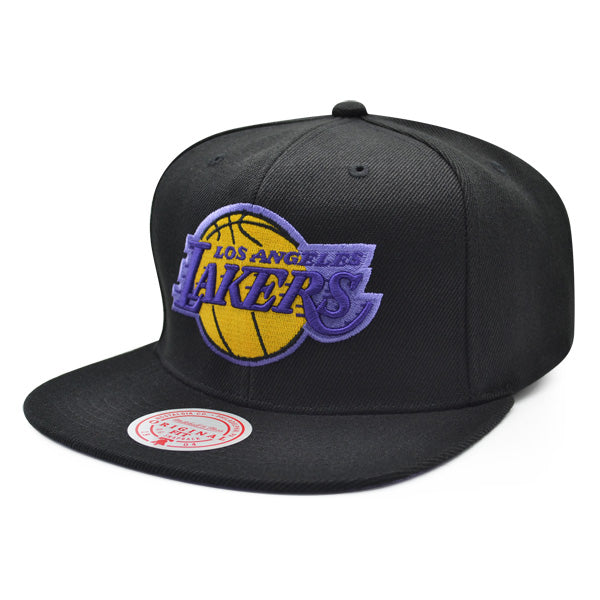 Los Angeles Lakers Mitchell & Ness HIGH LIGHT Snapback NBA Hat - Black/Lavender