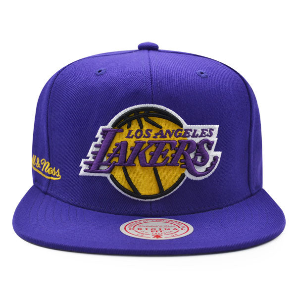 Los Angeles Lakers Mitchell & Ness NBA CITY LOVE Snapback Hat - Purple
