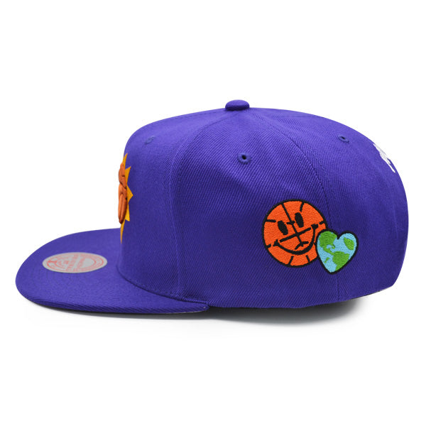Phoenix Suns Mitchell & Ness NBA CITY LOVE Snapback Hat - Purple