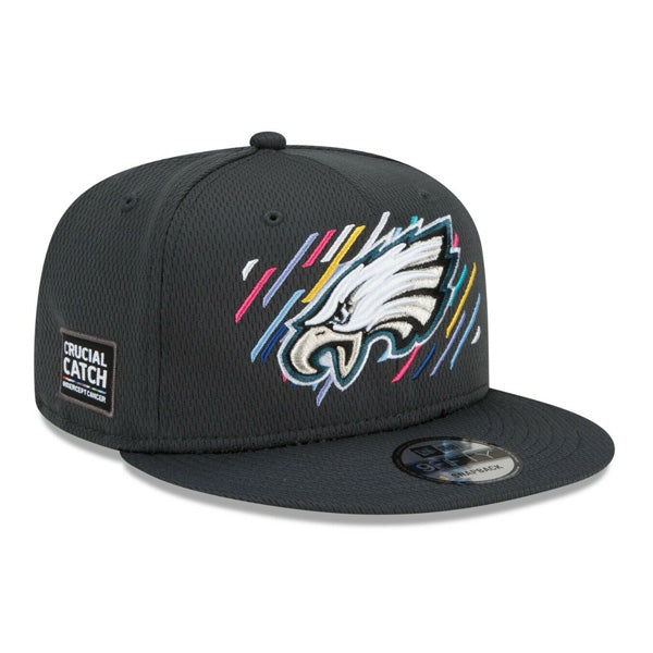 Philadelphia Eagles New Era 2021 NFL Crucial Catch 9Fifty Snapback Adjustable Hat - Charcoal