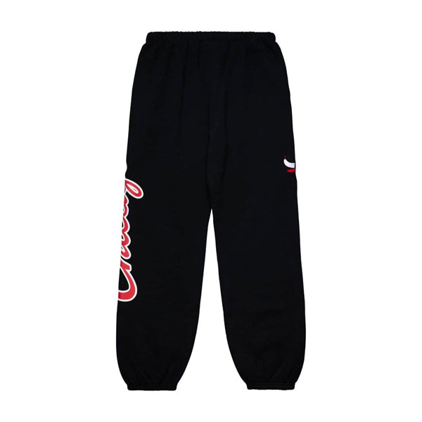 Chicago Bulls Mitchell & Ness NBA Champ City Fleece Joggers - Black