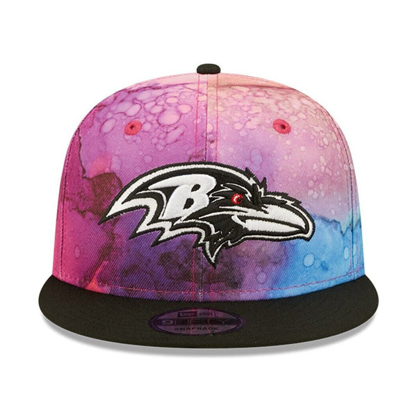 Baltimore Ravens New Era 2022 NFL Crucial Catch 9Fifty Snapback Hat - Pink/Black