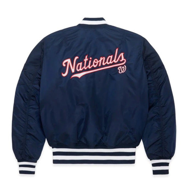 Washington Nationals Alpha Industries X New Era MA-1 Bomber Reversible Jacket - Navy