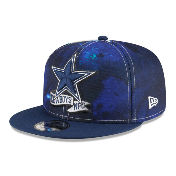 Dallas Cowboys New Era 2022 NFL Sideline 9FIFTY Ink Dye Snapback Hat - Navy