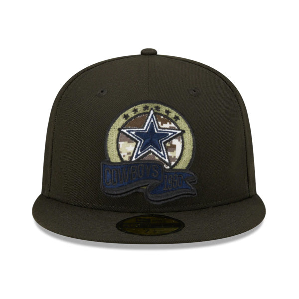 Dallas Cowboys New Era 2022 Salute To Service 59FIFTY Fitted Hat - Black/Navy