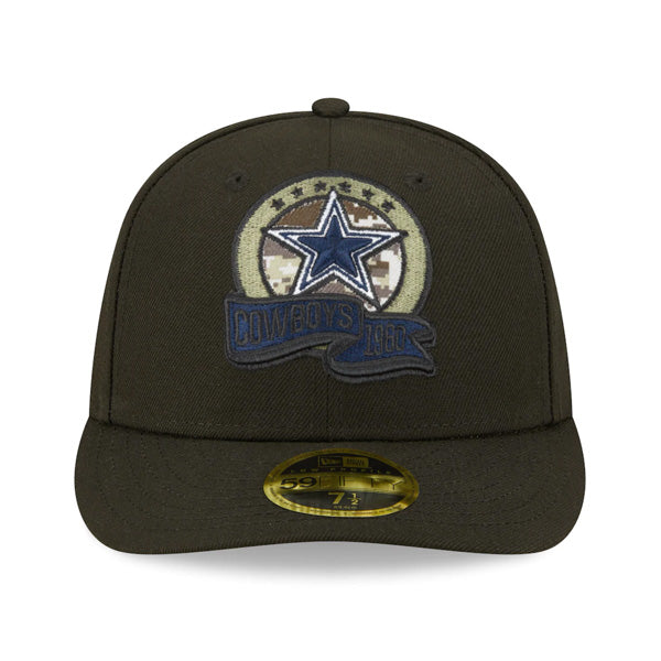 Dallas Cowboys New Era 2022 Salute To Service Low Profile 59FIFTY Fitted Hat - Black/Navy