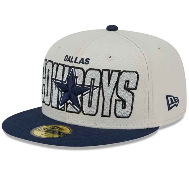 Dallas Cowboys New Era 2023 NFL Draft On-Stage 59FIFTY Fitted Hat - Stone/Navy