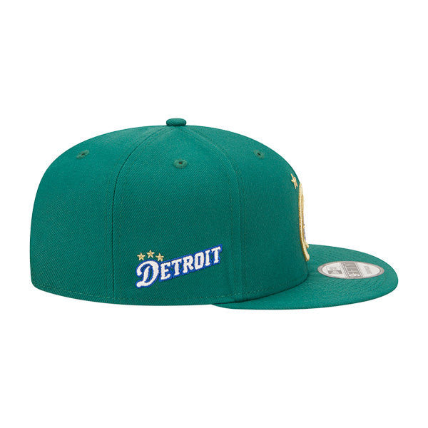 Detroit Pistons New Era NBA 2022-23 CITY EDITION Alternate 9Fifty Snapback Hat - Green/Royal/Gold