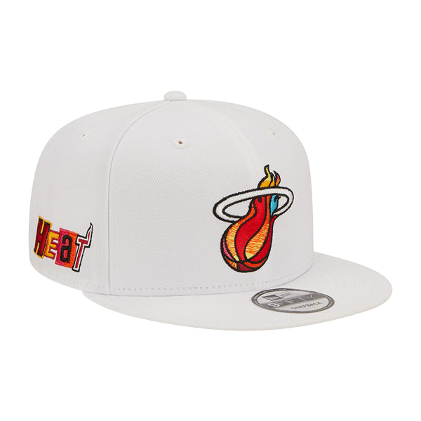 Miami Heat New Era NBA 2022-23 CITY EDITION Alternate 9Fifty Snapback Hat -White/Red