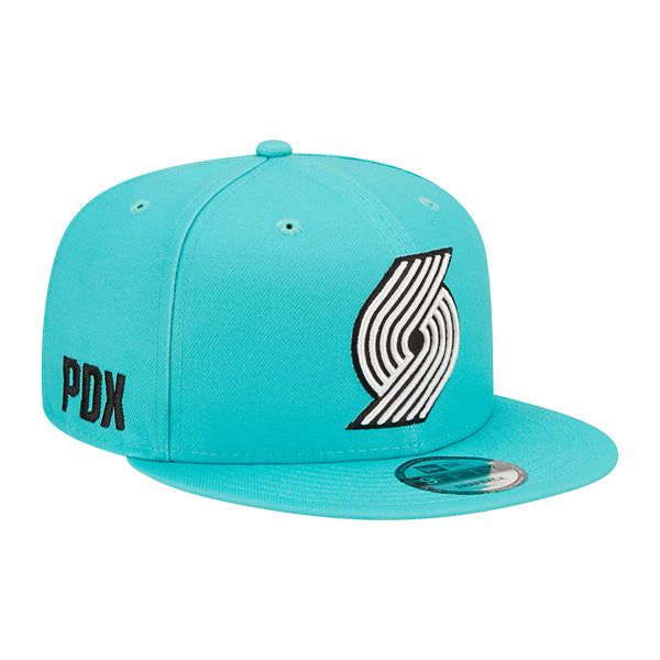 Portland Trailblazers New Era NBA 2022-23 CITY EDITION Alternate 9Fifty Snapback Hat - Teal/Black