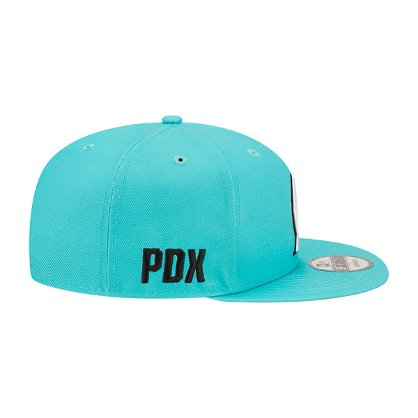 Portland Trailblazers New Era NBA 2022-23 CITY EDITION Alternate 9Fifty Snapback Hat - Teal/Black