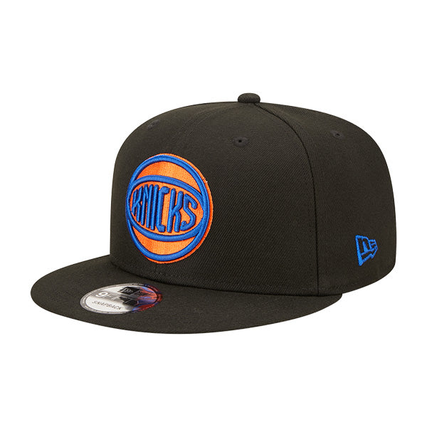 New York Knicks New Era NBA 2022-23 CITY EDITION Alternate 9Fifty Snapback Hat - Black/Orange